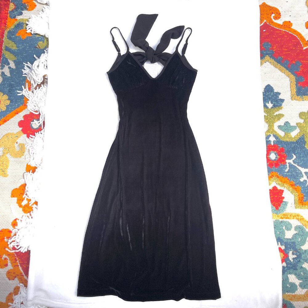 NWT Band Of the Free velour spaghetti strap back tie dress XS/S - Picture 8 of 14